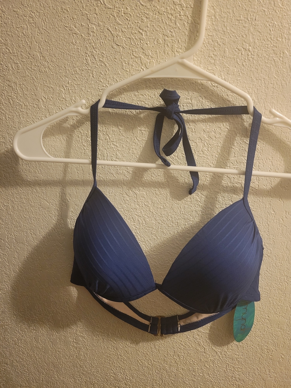Navy Blue Women's Halter Bikini Top